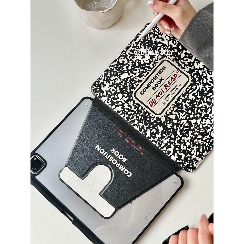 두 낫 리드 블랙 다이어리 아이패드케이스 태블릿커버 5세대 6세대 애플펜슬 수납 에어5