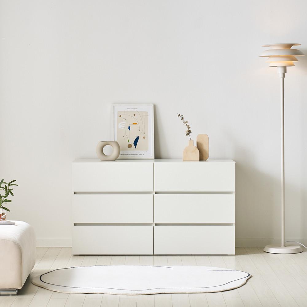 리엔까사 조아 3단 서랍장 1200 (화이트)