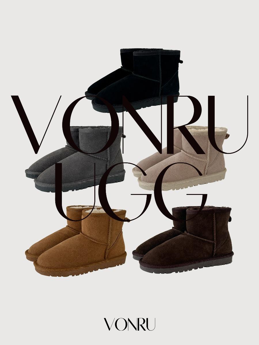 [vonru only] cow short UGG boots (5color) - 프리오더 주문 후 10일소요