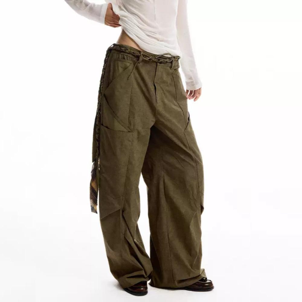 CONP 팬츠 와이드 레그 시미터 카고 팬츠