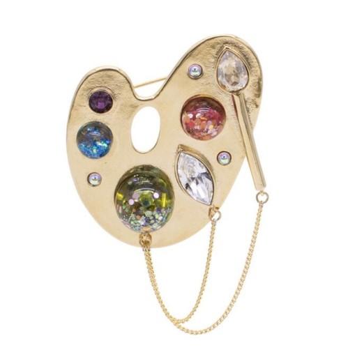 팔레트 스노우볼 브로치