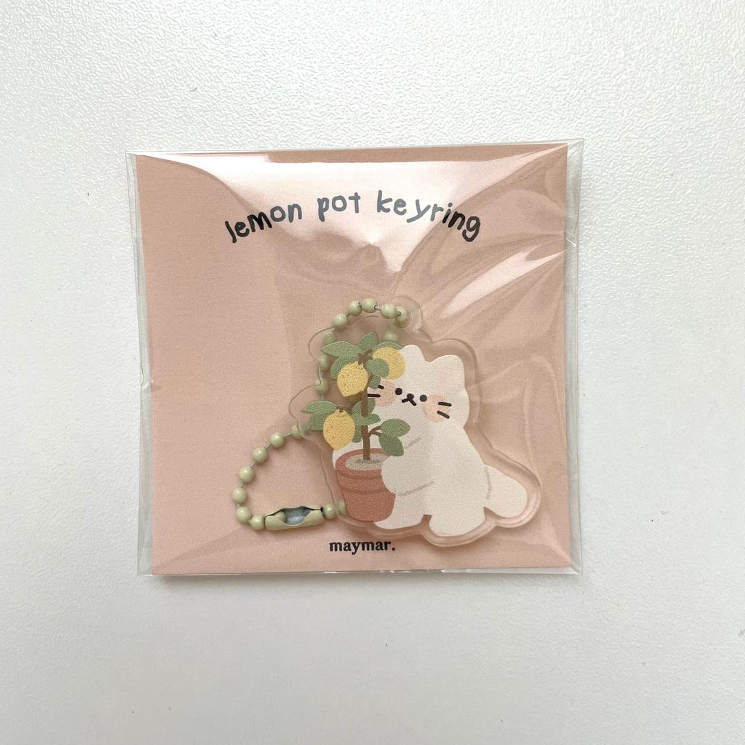 [메이마르] 레몬화분 아크릴키링