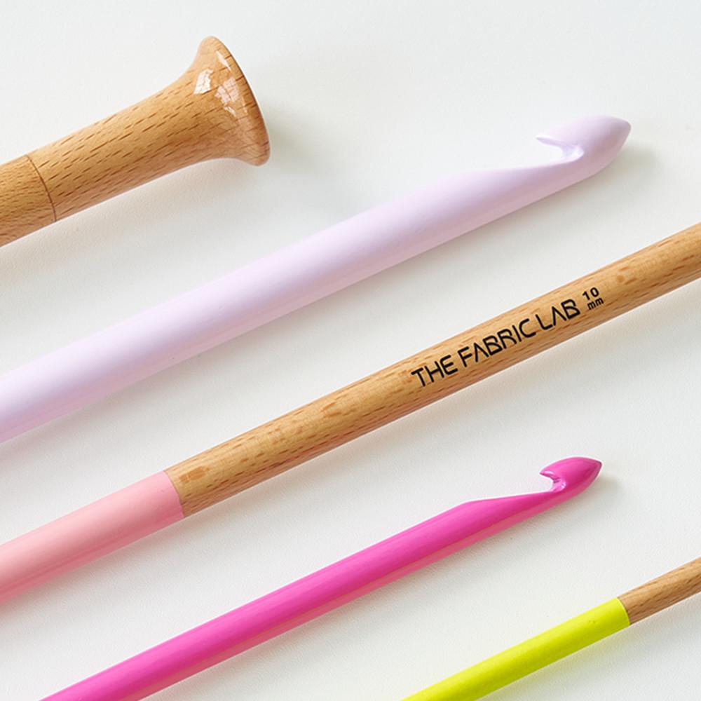 컬러 우드 아후강 코바늘 30CM / 뜨개질 점보코바늘 터니시안 아후강바늘 뜨개도구