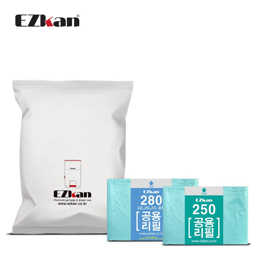Ezkan 공용리필 250 280 리필봉투 모음 16L, 20L, 22L, 25L, 27L 호환리필봉투 모음  쓰레기통 비닐