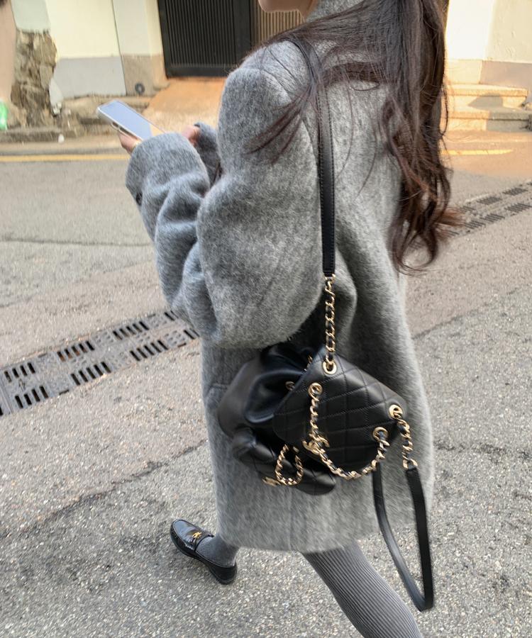 미뉴에트 [단독][베이비알파카/울 60%] Elopy wool jacket (멜란지그레이)(지연/7일이상소요)