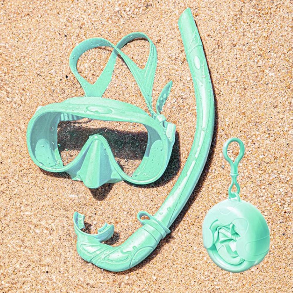 폴드래블 접는 스노쿨링 마스크 세트 장비 폴딩 스노클 프리다이빙 물안경 성인 남녀공용