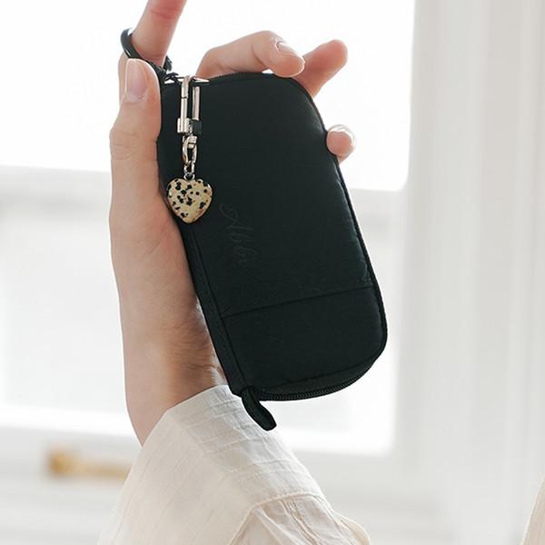 Easy Zip Half Wallet Black