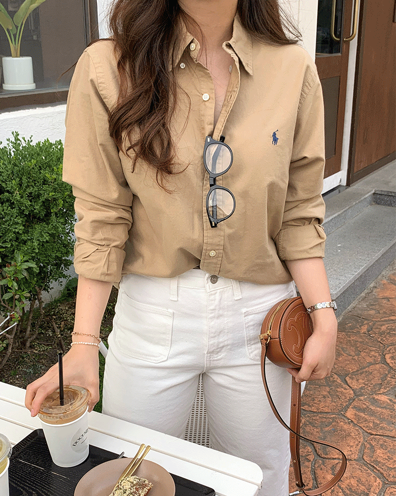 [국내배송/백화점/폴로 랄프로렌 가먼트다이 옥스포드 컬러포니 셔츠 남녀공용 3컬러