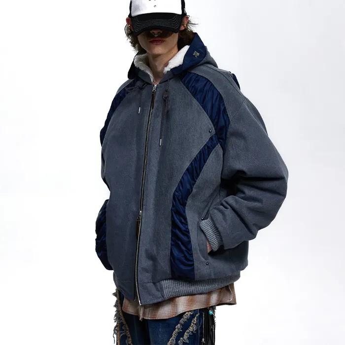 DENIM MA-1 HOOD JUMPER - GRAY