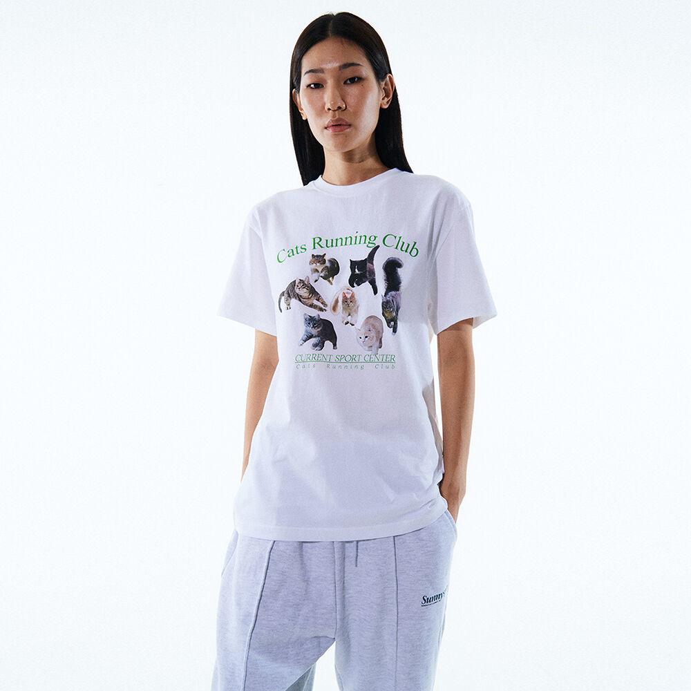CATS RUNNING CLUB SHORT SLEEVE TEE KA [WHITE]