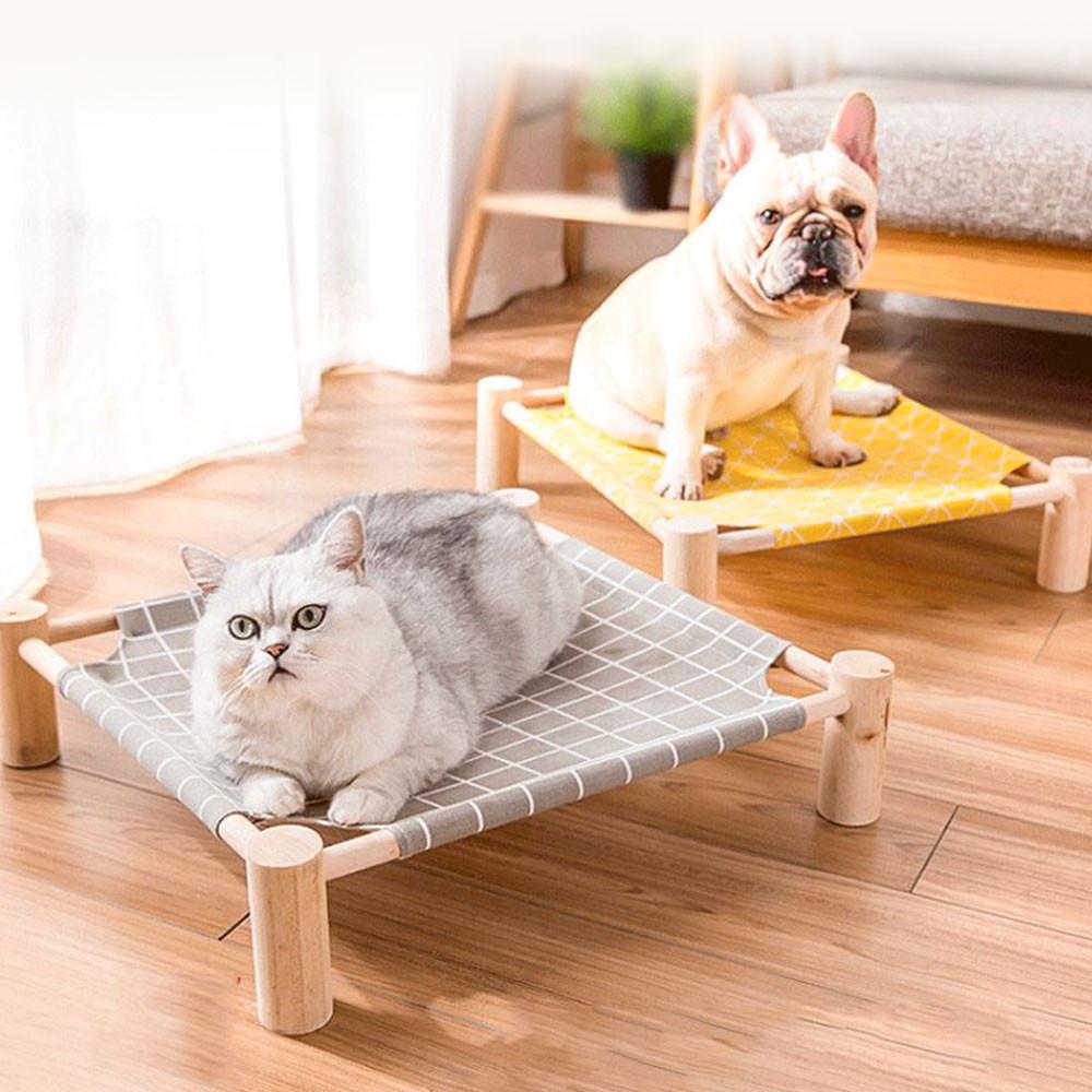 강아지 고양이 해먹 원목침대 쿠션 방석 사계절용