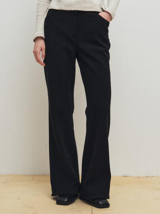 Corduroy Flared Pants_Black