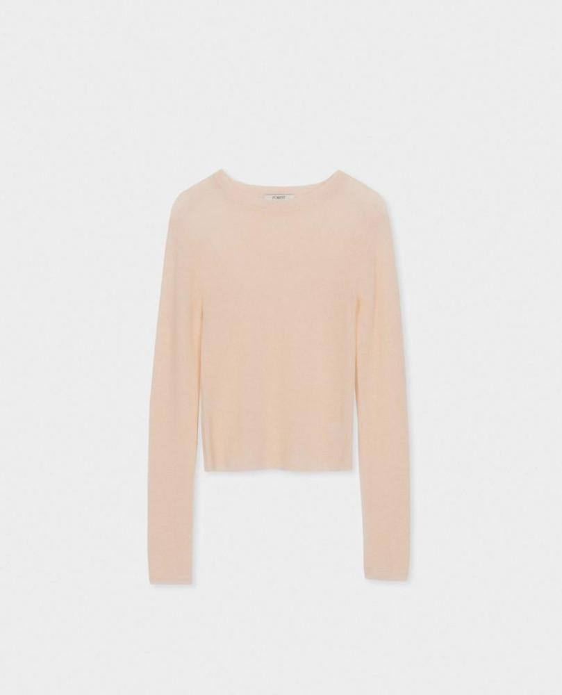 forest 포레스트 플뢰르 키드모 니트 긴팔 라운드 크롭 nt (4 color)