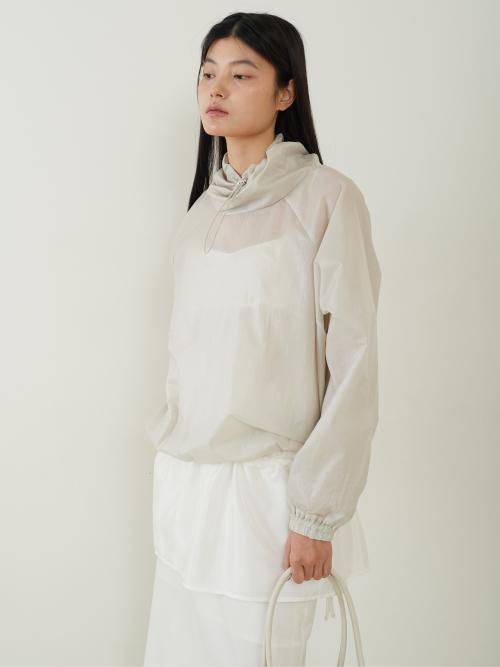 프롬웨얼(FROMWHERE)  String Sheer Nylon Top Ash Cream - 사이즈 & 후기 | 무신사