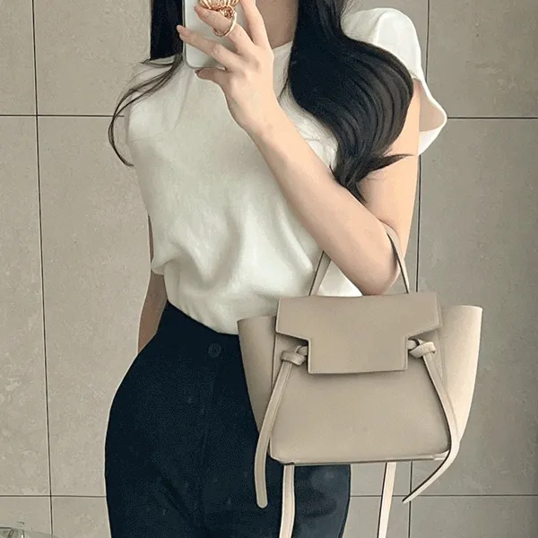 러프 캡소매 니트t (3color)