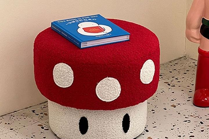 [해외] 감성 인테리어 버섯 스툴 인테리어 풋 스툴 수납의자 화장대 의자