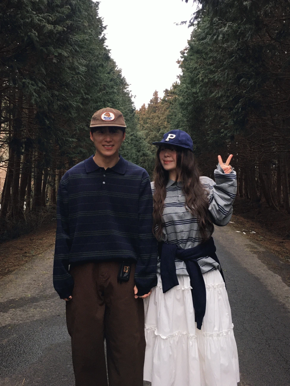 [당일출고] 제주 스트라이프 카라 니트(4color)