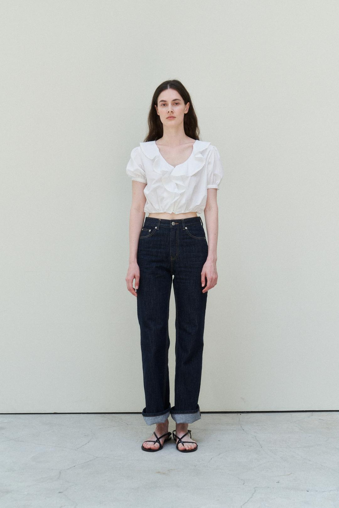 SIENA RUFFLE BLOUSE / PLAIN