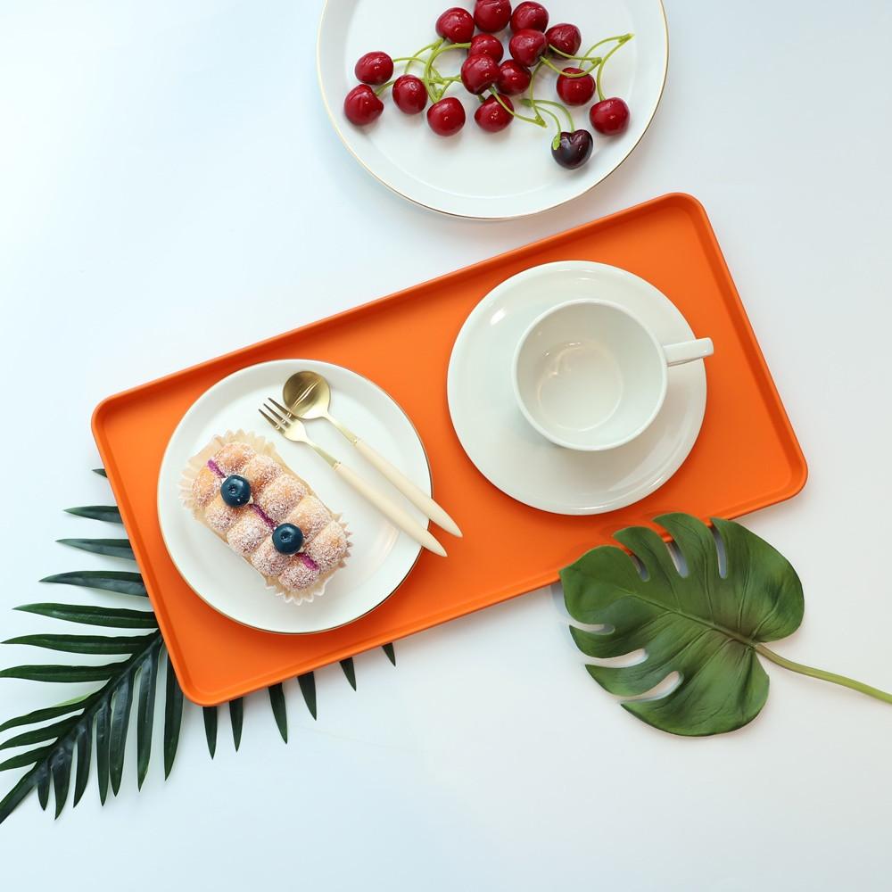 논슬립 철제 쟁반 무광 직사각 브런치트레이 카페 서빙트레이 커피쟁반