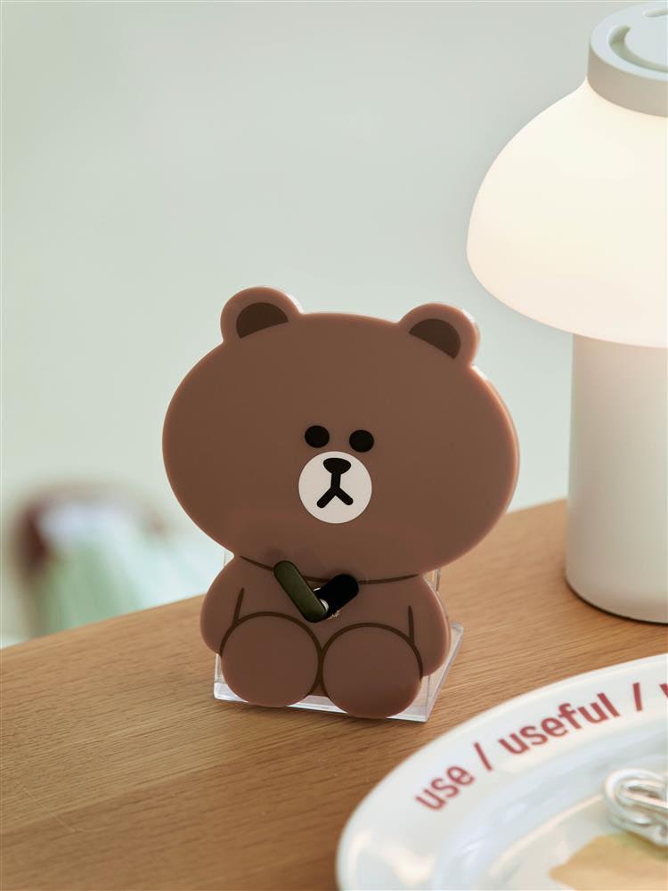 라인프렌즈 브라운 탁상 시계