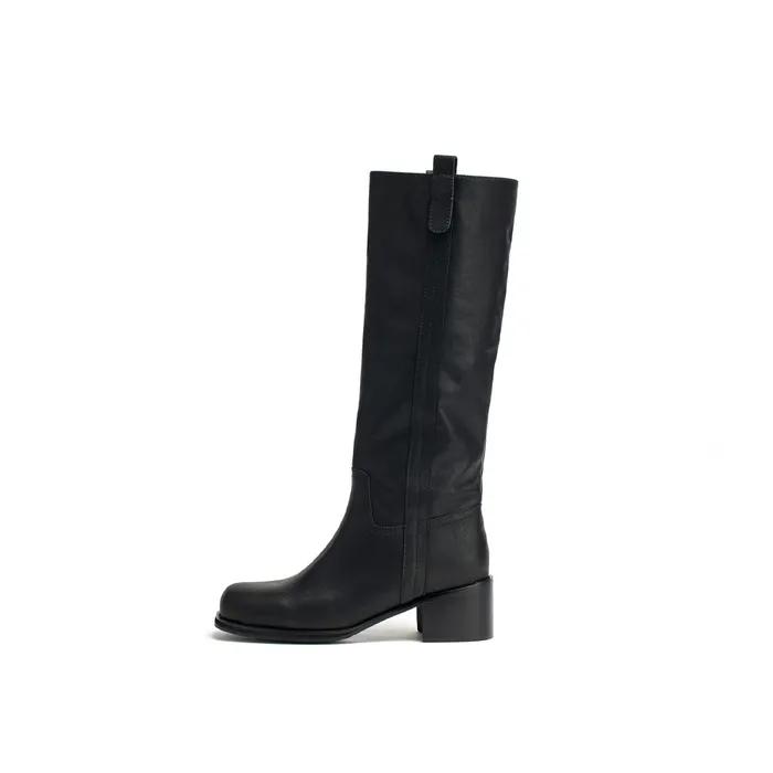 MATIN SQUARE LONG BOOTS IN BLACK