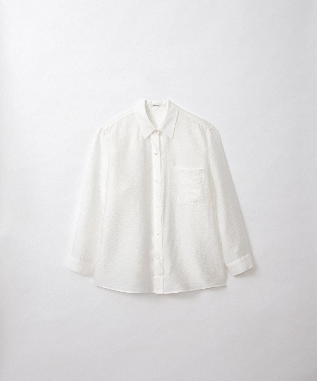 실키 루즈 셔츠 (white)