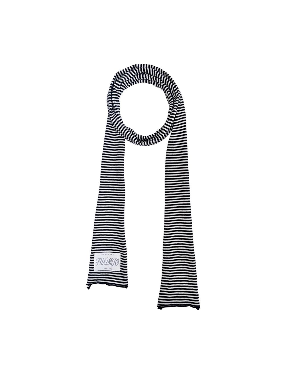 TM ESSENTIAL STRIPE SCARF [BLACK]
