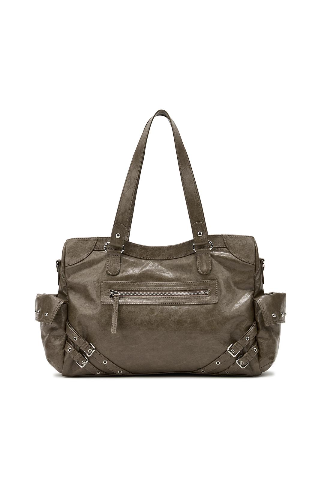 STUD POCKET BIG BAG IN KHAKI