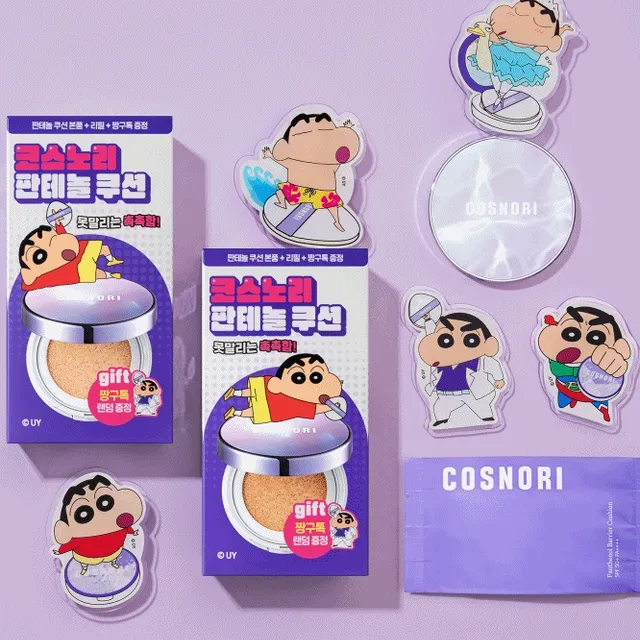 [코스노리x짱구는못말려] 판테놀 베리어 쿠션 기획세트 (리필 1ea+짱구톡 랜덤 증정)