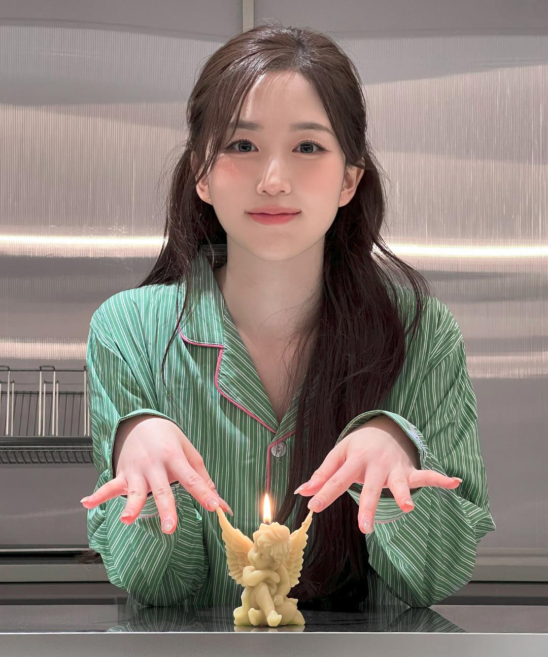 [시크릿할인] 실크핏 웬즈데이 긴팔 커플 잠옷 세트