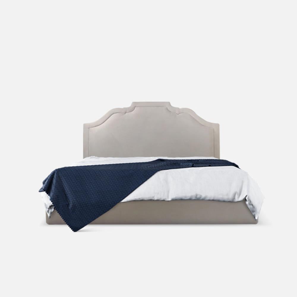 [라이핏 프라하] 세미클래식 패브릭 가죽 침대 프레임 헤드보드 슈퍼싱글 퀸 킹 맞춤제작