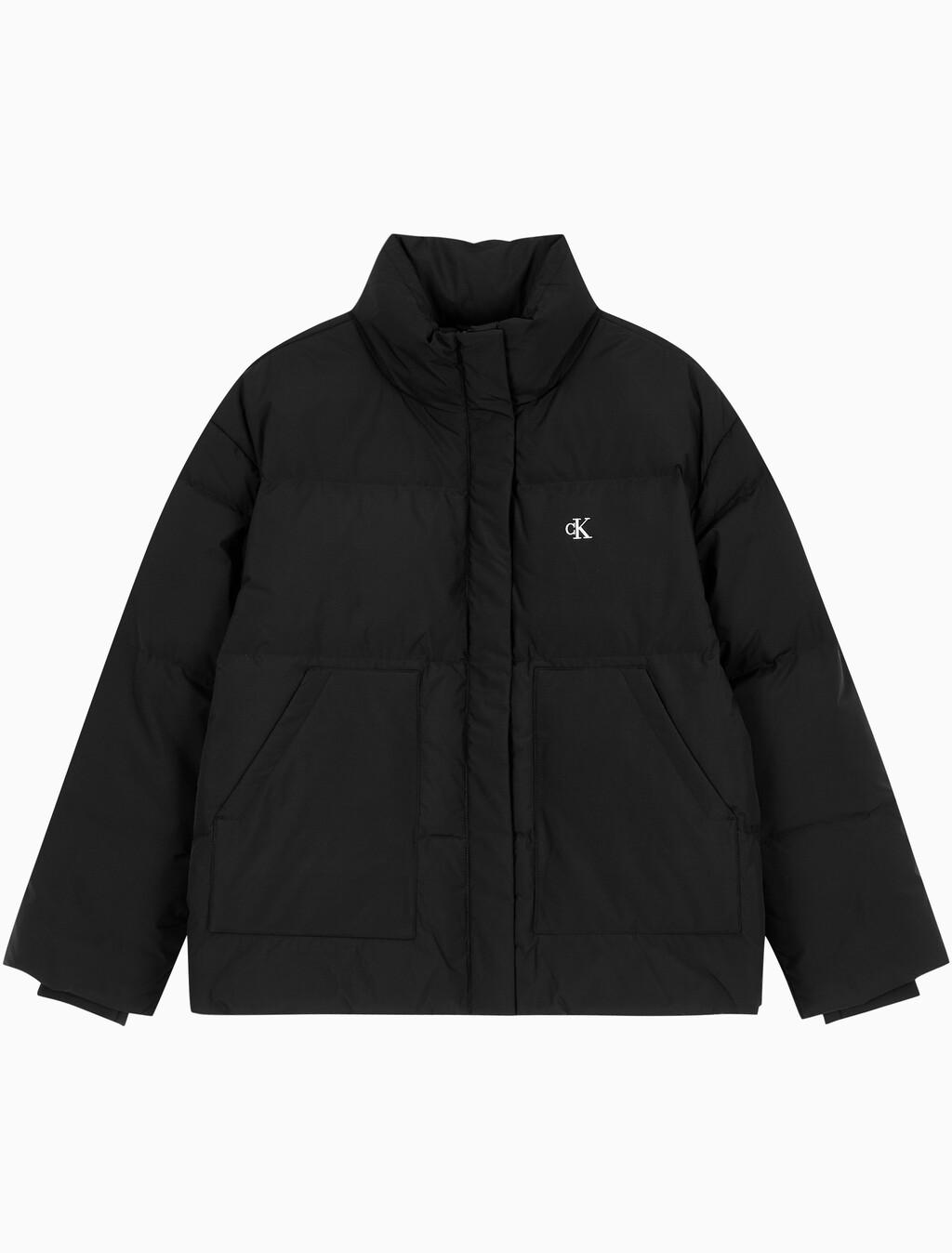 여성 숏랭스 스탠드 카라 푸퍼 다운 재킷