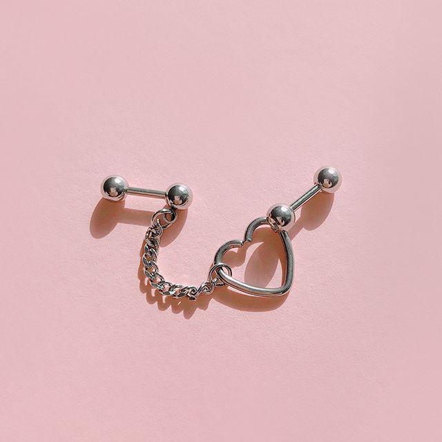 써지컬스틸 하트체인ღ피어싱 *209