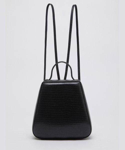 Shell teen bag(Lizard black)_OVBAX24004LIK
