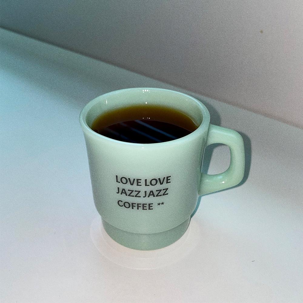 LOVE JAZZ COFFEE 민트 밀크글라스