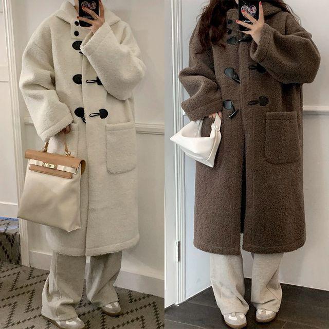 마론 뽀글이 떡볶이코트