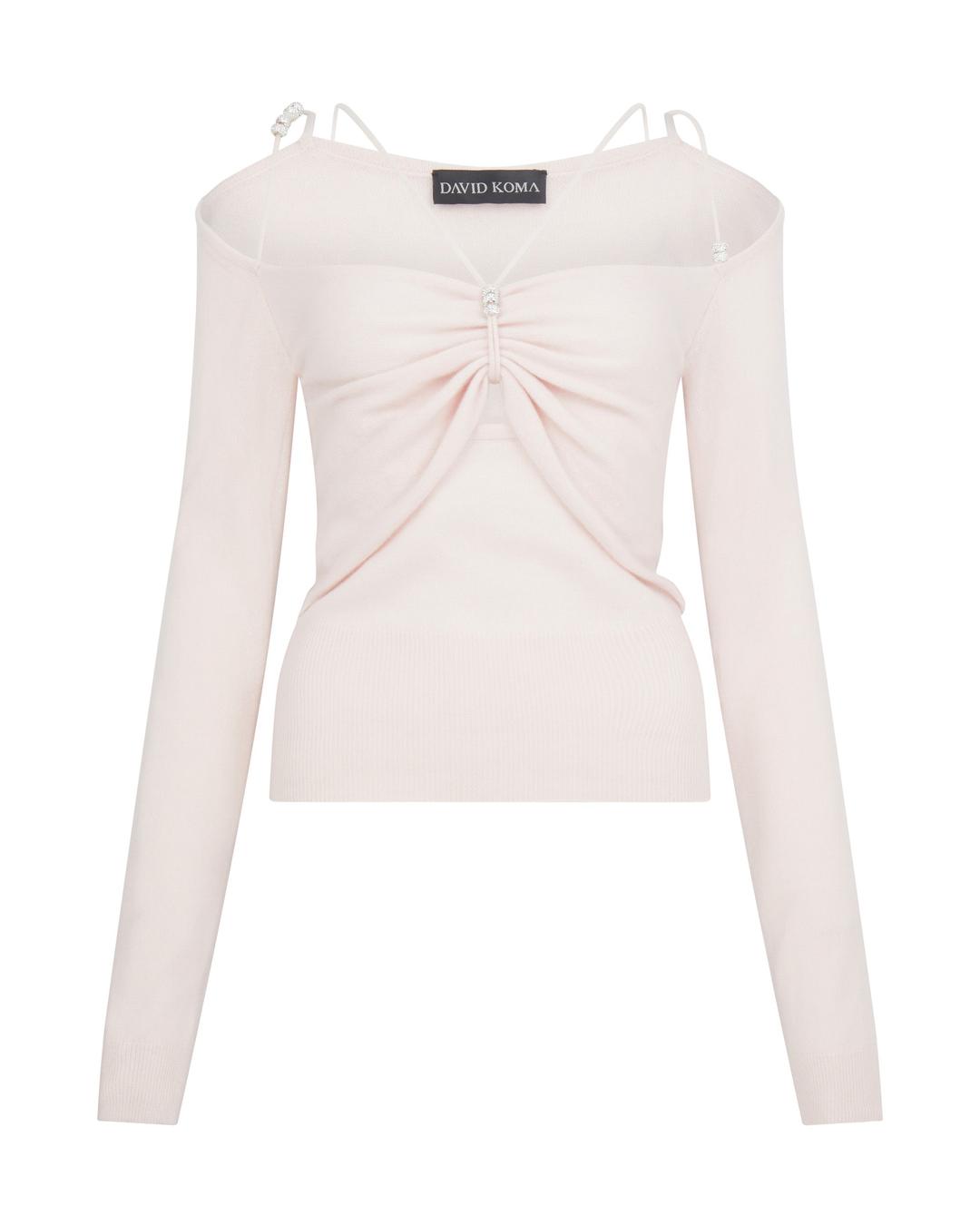 CRYSTAL BALL KNIT JUMPER - PINK / XS