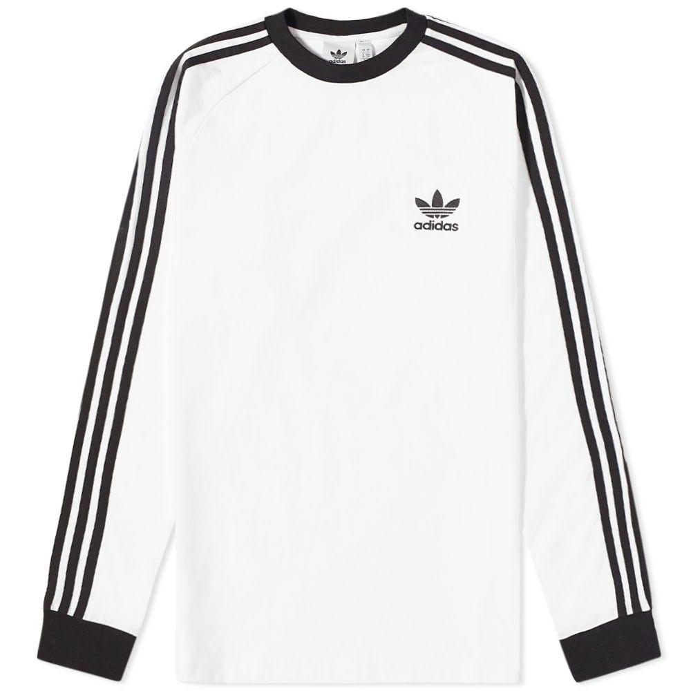 롱 슬리브 스트라이프 티셔츠 Long Sleeve 3 Stripe Tee GN3477 White