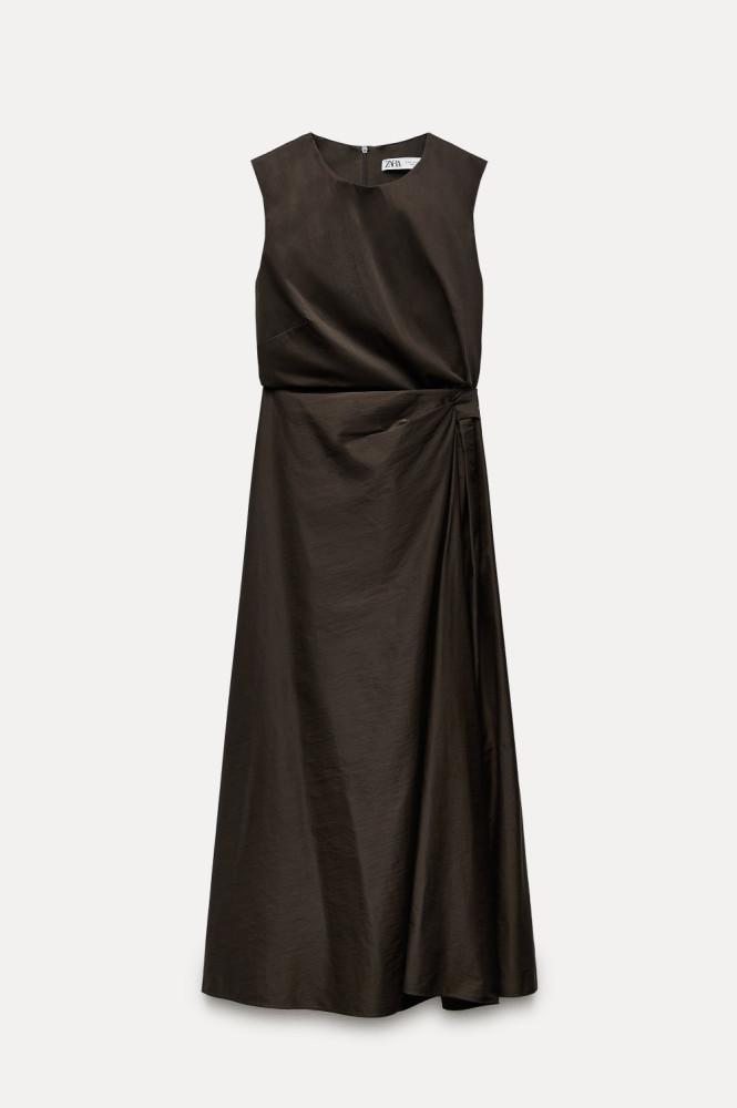 자라 공홈 크로스 원피스 ZW COLLECTION WRAP DRESS 8368/414