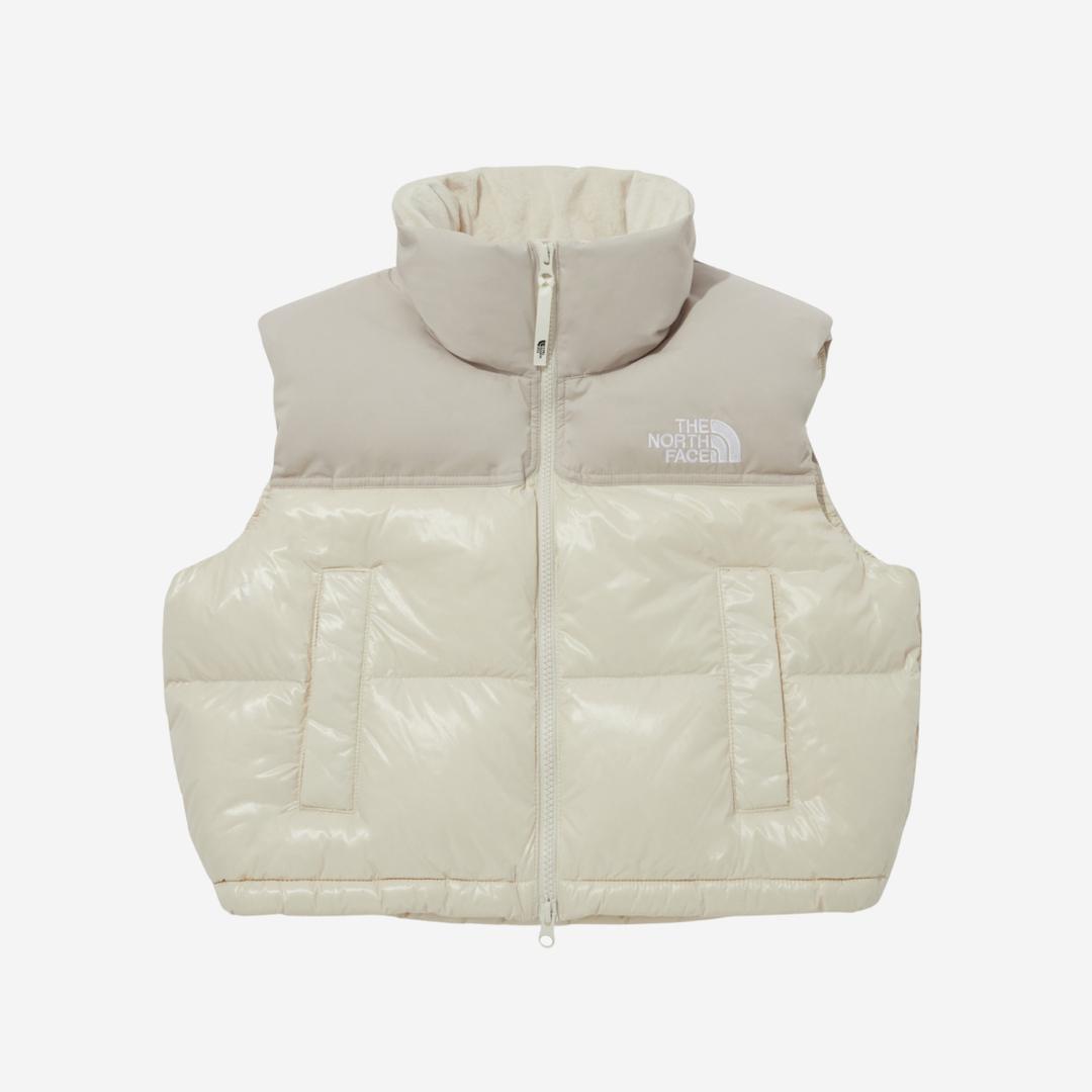 (W) The North Face White Label Novelty Nuptse Down Vest Cream