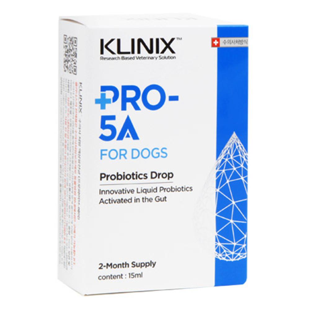 클리닉스 Pro 5A 프로파이브A 강아지 액상 유산균 15ml 동물병원 정식제품
