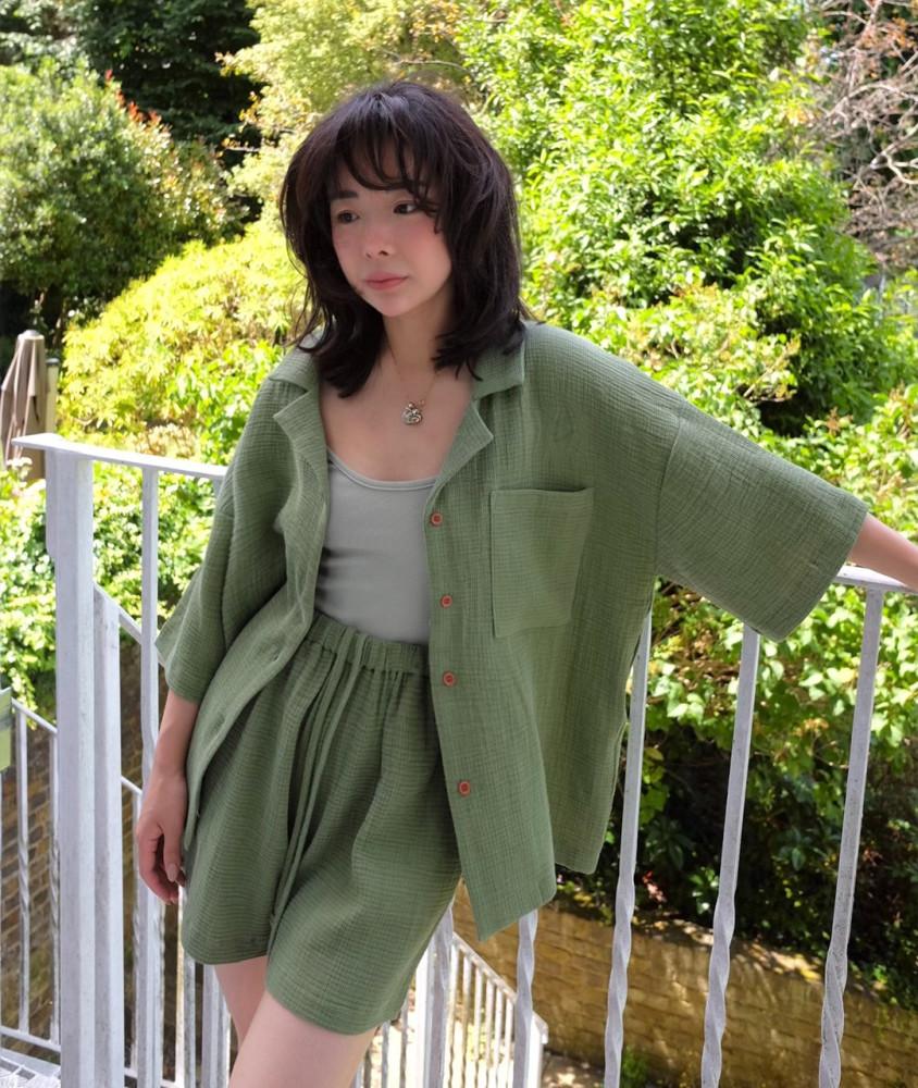 올리브 베이직셔츠 세트 / Olive Basic Shirt Set