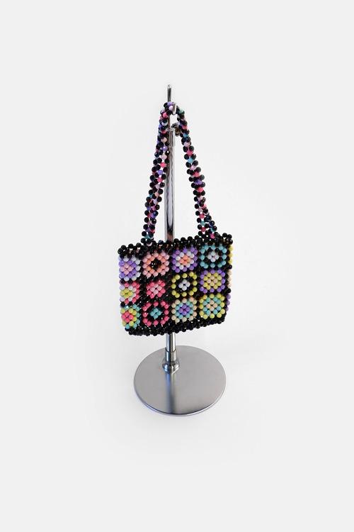 비즈 미니 토트백