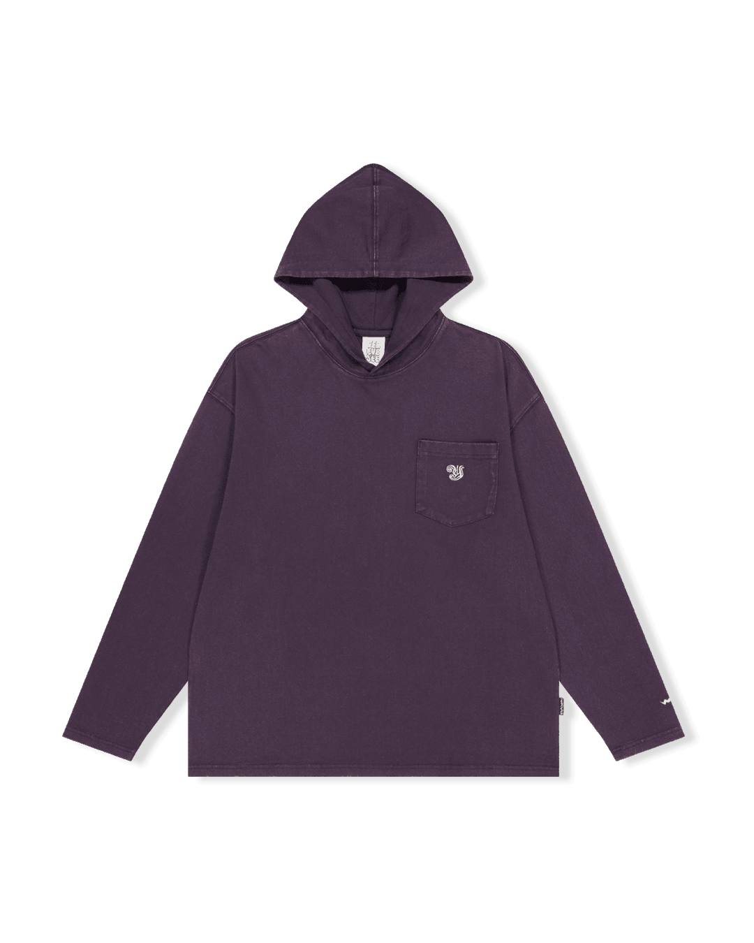 Y.E.S Washed Single Hoodie Deep Purple