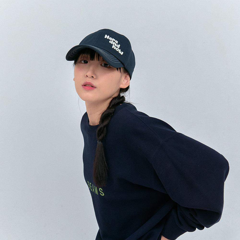 Here and now stitch Ball cap Navy