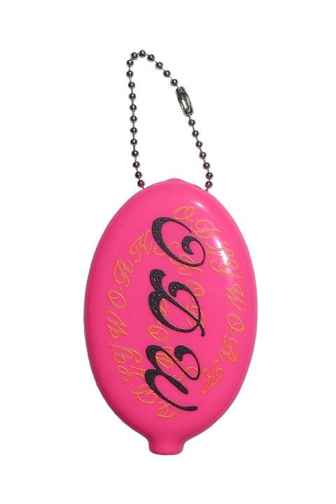 Coin Pouch Keyring, Neon Pink