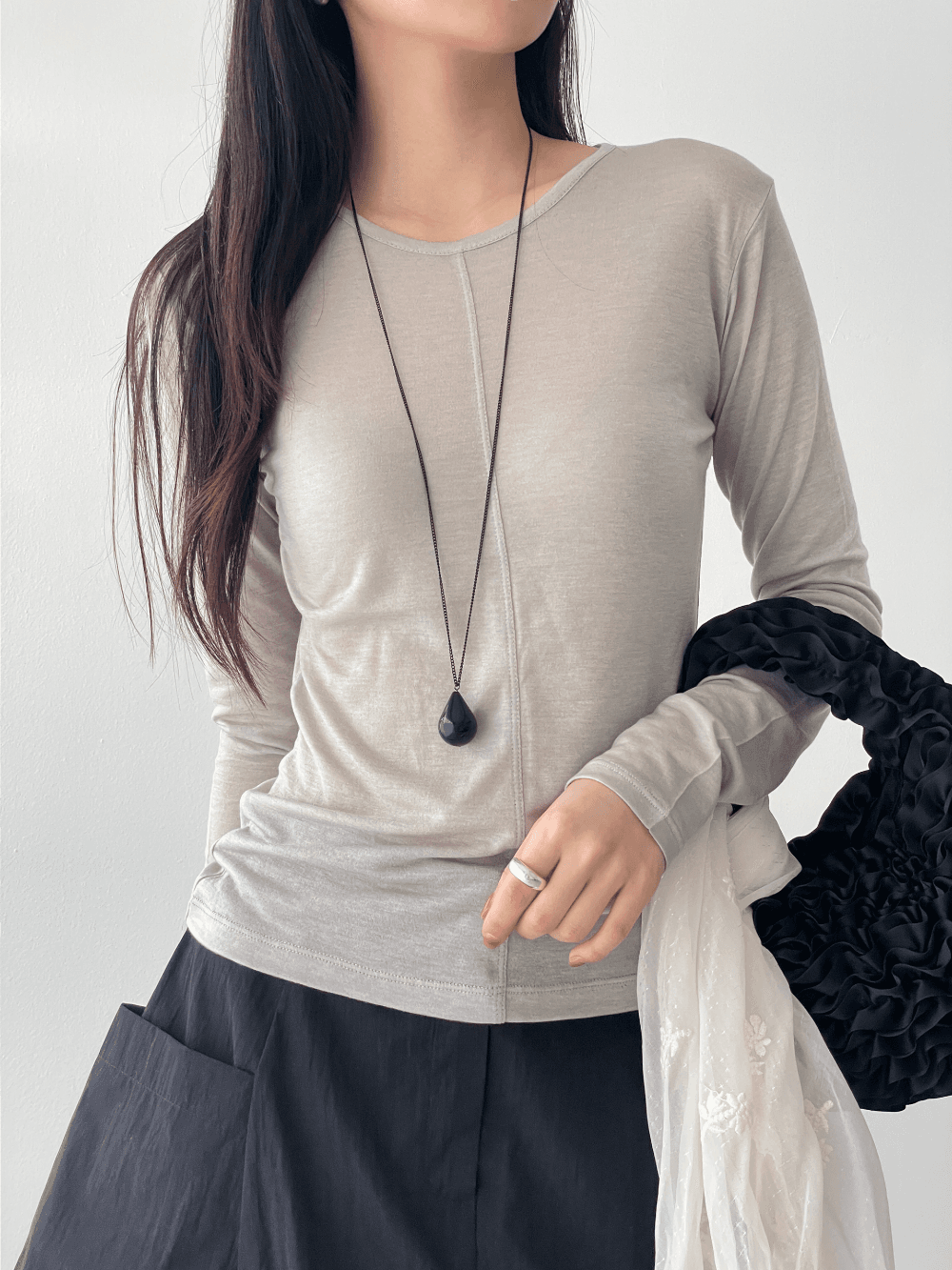 으나카이브 leaf tencel top (4color)