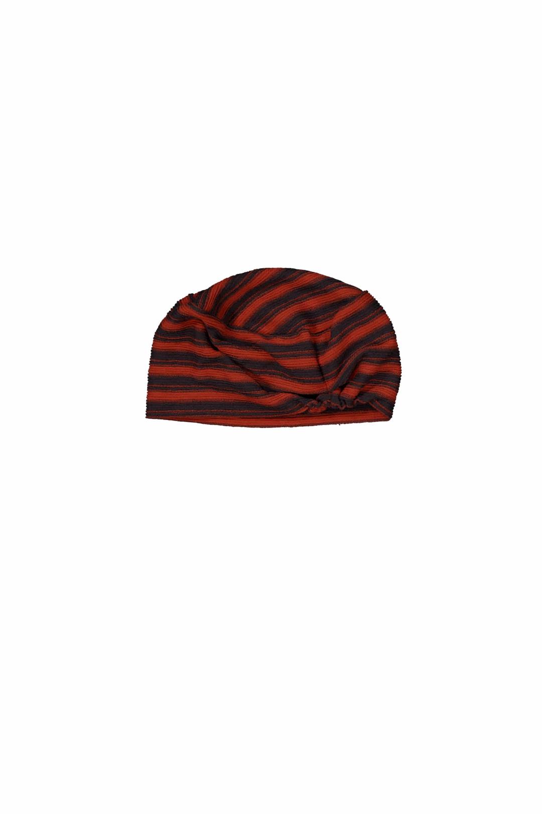 Stripe Band Beanie (orange/charcoal)