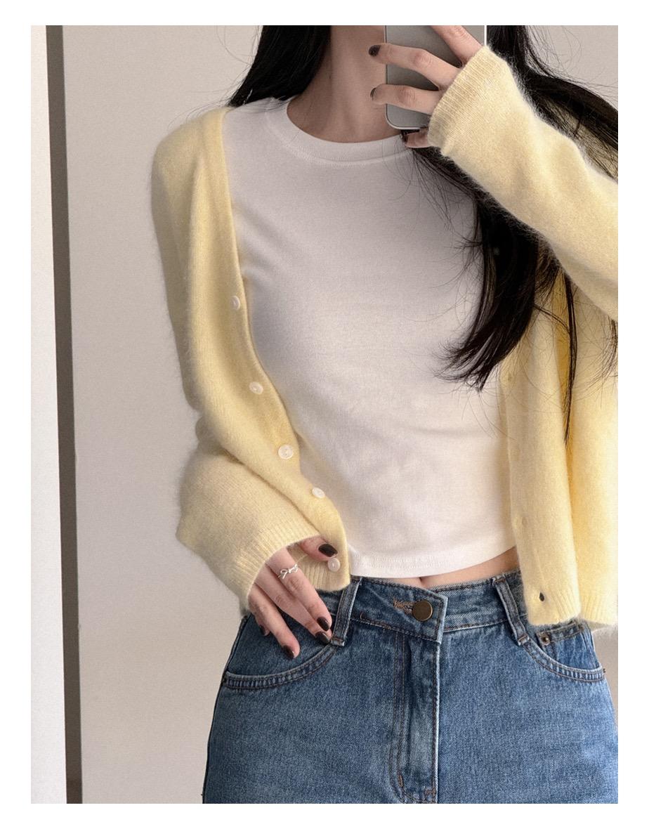 버터 앙고라 브이 가디건 [레몬커드]