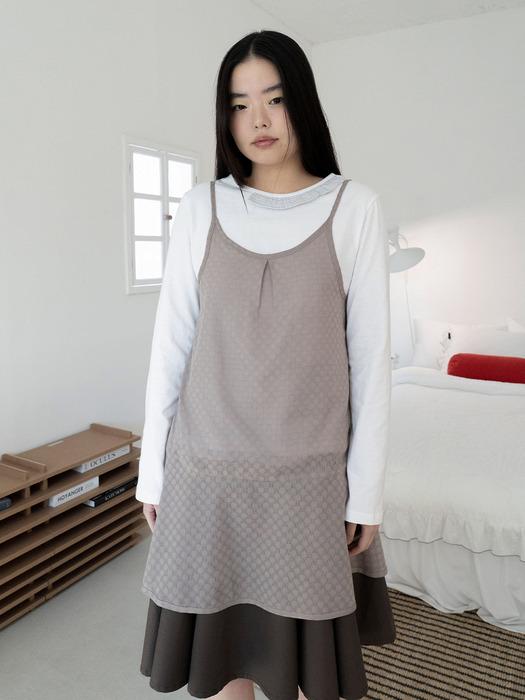 AIRY DOT DRESS (COCOA)